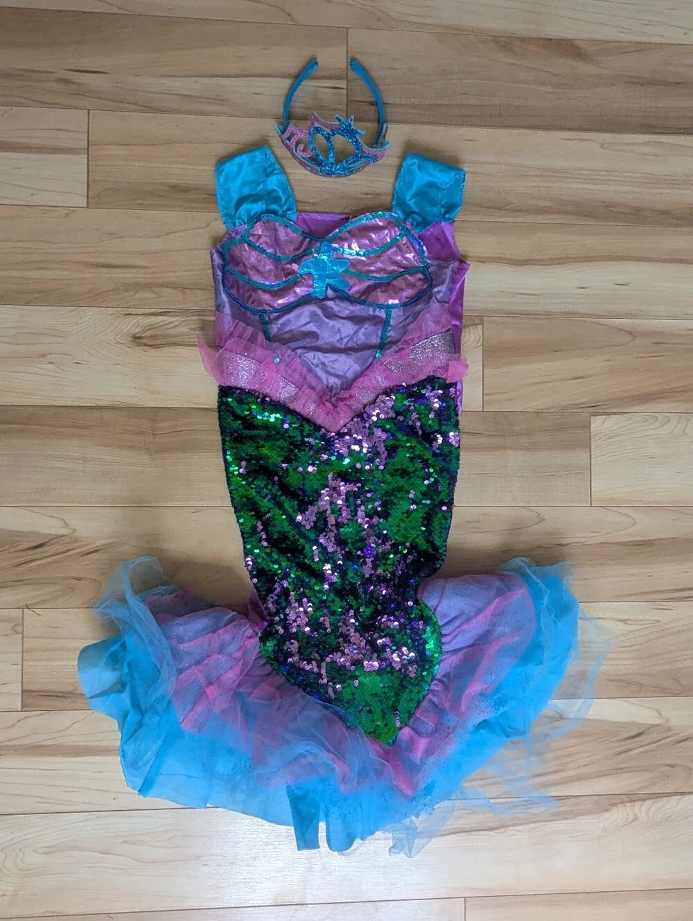 Mermaid Princess Costume Dress Little Girls Under the Sea Ocean Dress Up